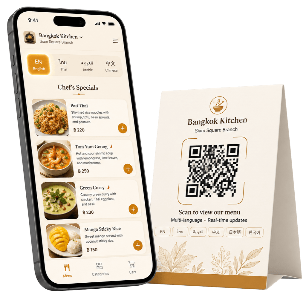 Restaurant using Qorobi QR menu